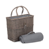 Grey Chiller Basket And Picnic Blanket