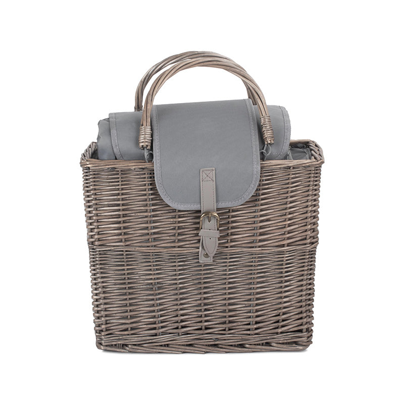 Grey Chiller Basket And Picnic Blanket