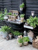 Old French Flowerpots with Grooves - Set of 2