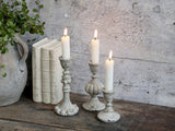 Candlestick Holder 8cm - Antique Grey