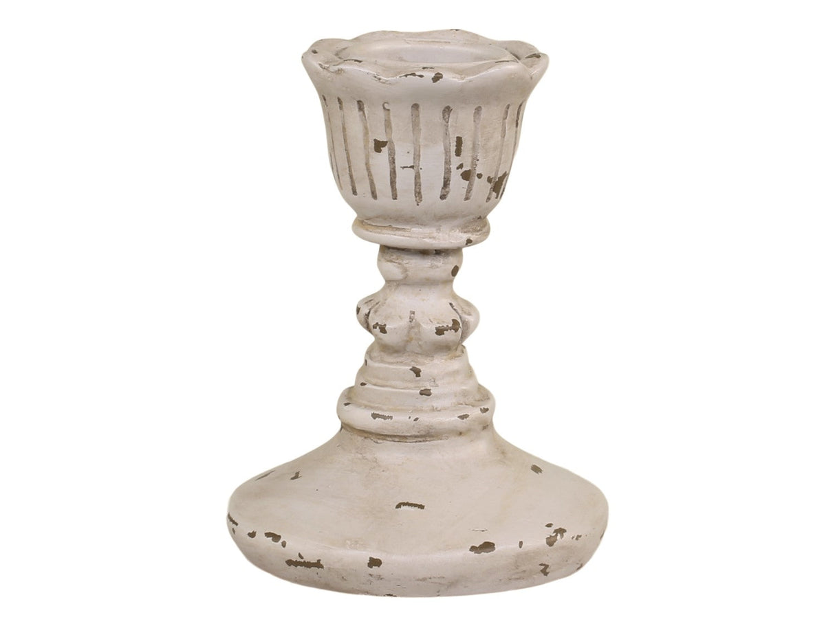 Candlestick Holder 8cm - Antique Grey