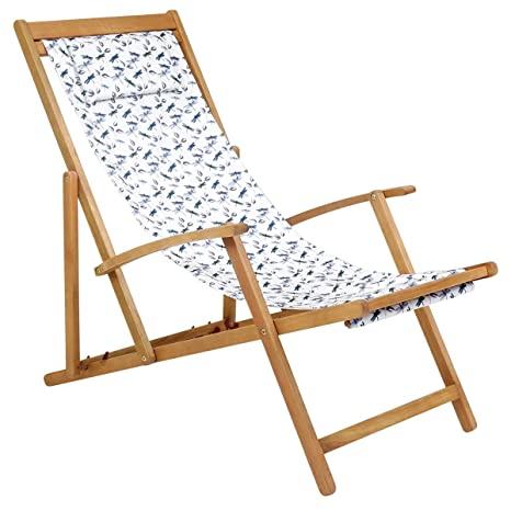 Wooden FSC Eucalyptus Deck Chair - Dragonfly