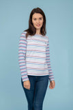 Lighthouse Causeway Breton Top - Purple Blue Stripe