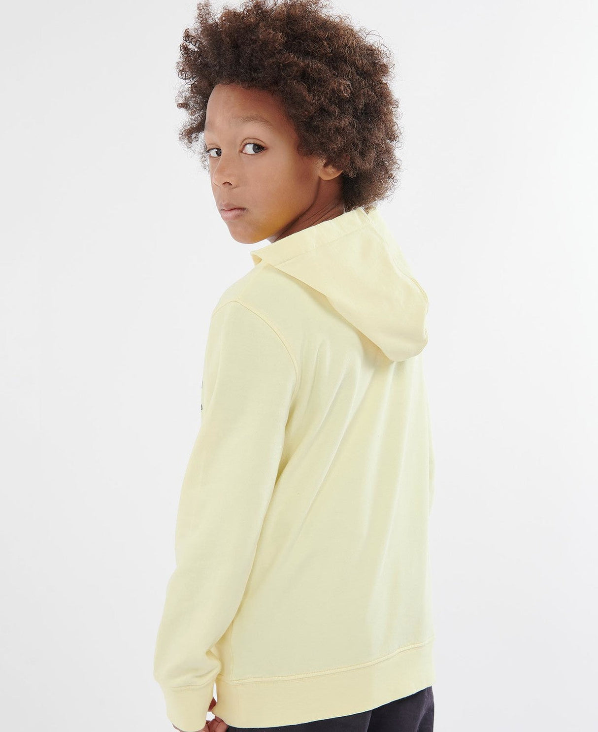Barbour Boys Essential Logo Hoodie - Lemon Zest