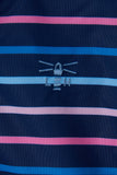 Lighthouse Charlotte Girls Coat - Blue/Pink Stripe