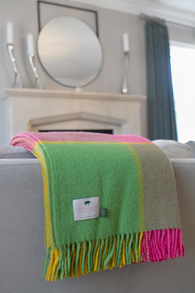 Forager Citrus Block Check Blanket