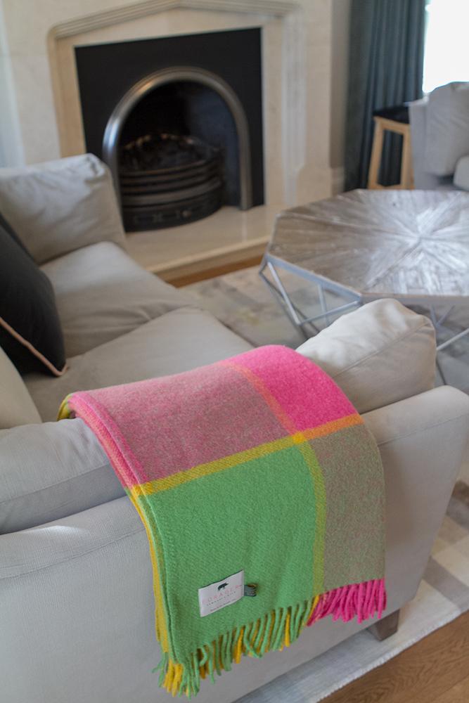 Forager Citrus Block Check Blanket