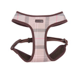 Barbour Tartan Dog Harness - Taupe/Pink Tartan