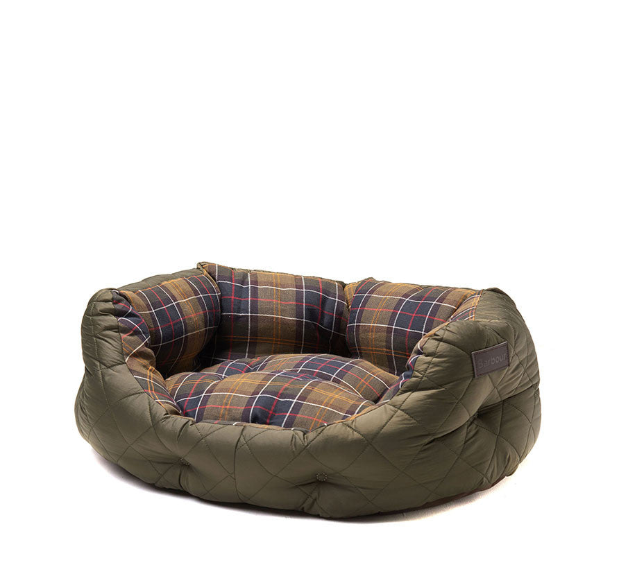 Barbour Quilted Dog Bed 24IN - Olive