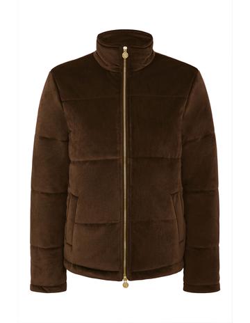 Ella Bronze Padded Velvet Jacket