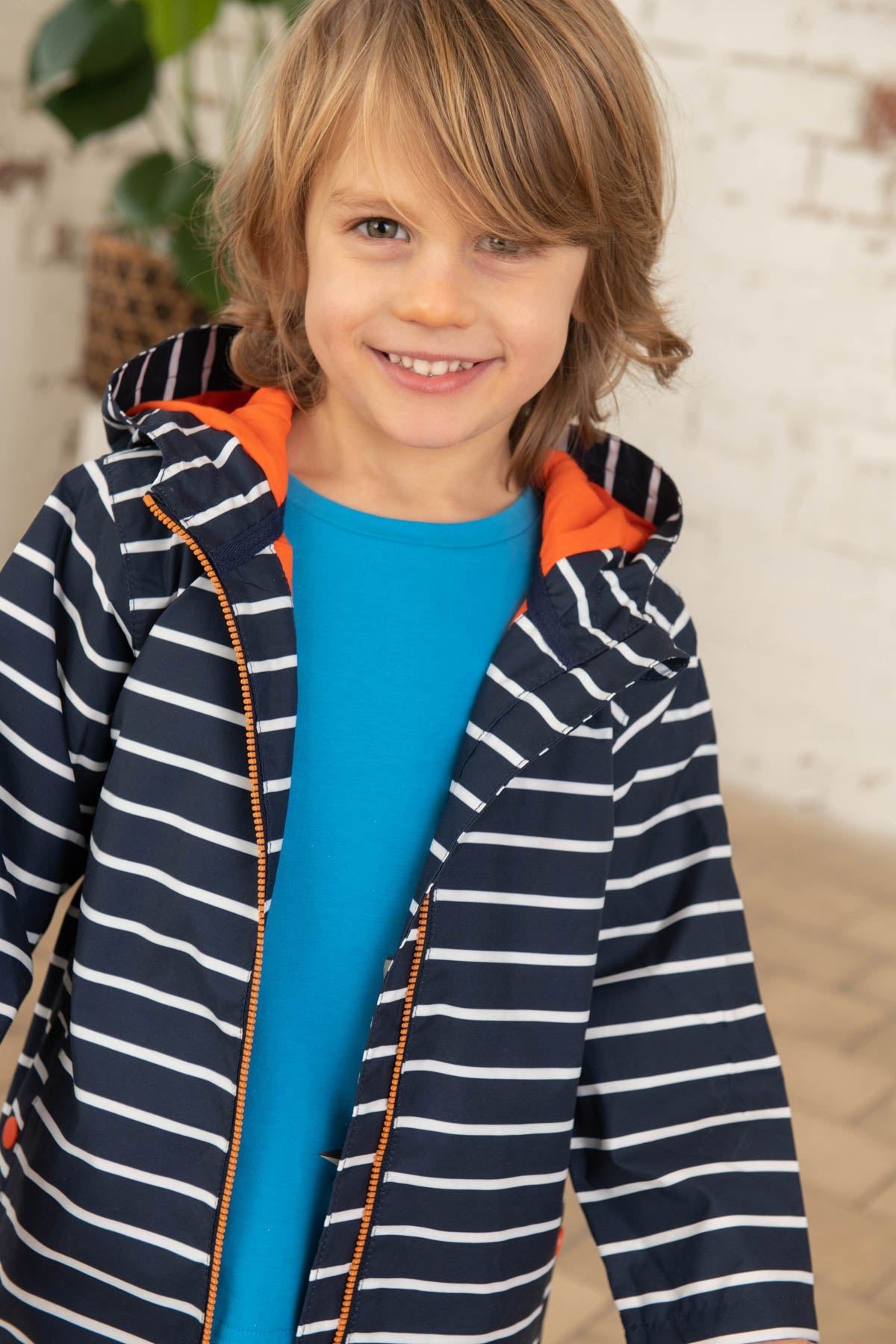 Lighthouse Ethan Boys Coat - Navy Stripe*