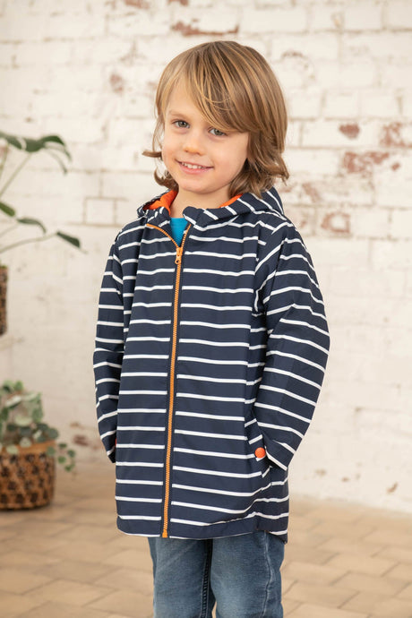 Lighthouse Ethan Boys Coat - Navy Stripe*