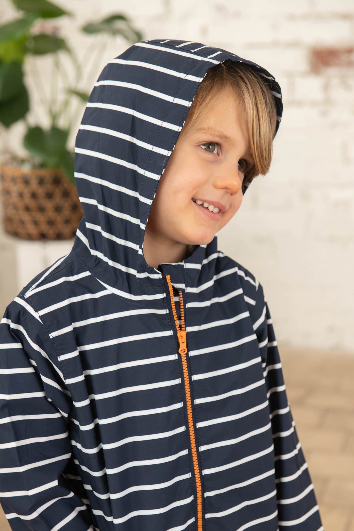 Lighthouse Ethan Boys Coat - Navy Stripe*