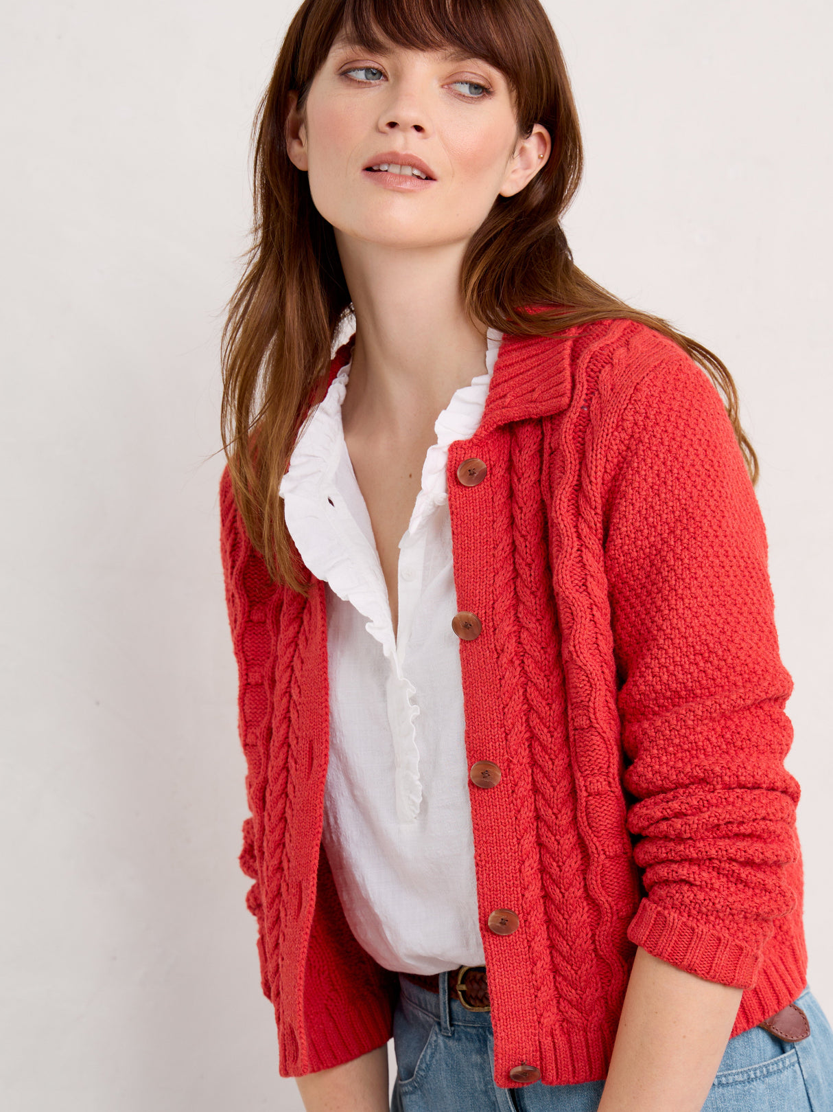 Seasalt Forest Ridge Cardigan - Tomato