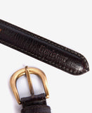 Barbour Mock Croc Leather Belt - Black/Brown