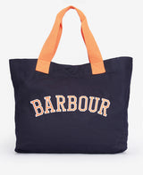 Barbour Logo Holiday Tote Bag - Navy