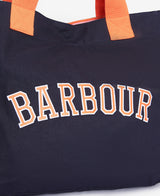 Barbour Logo Holiday Tote Bag - Navy