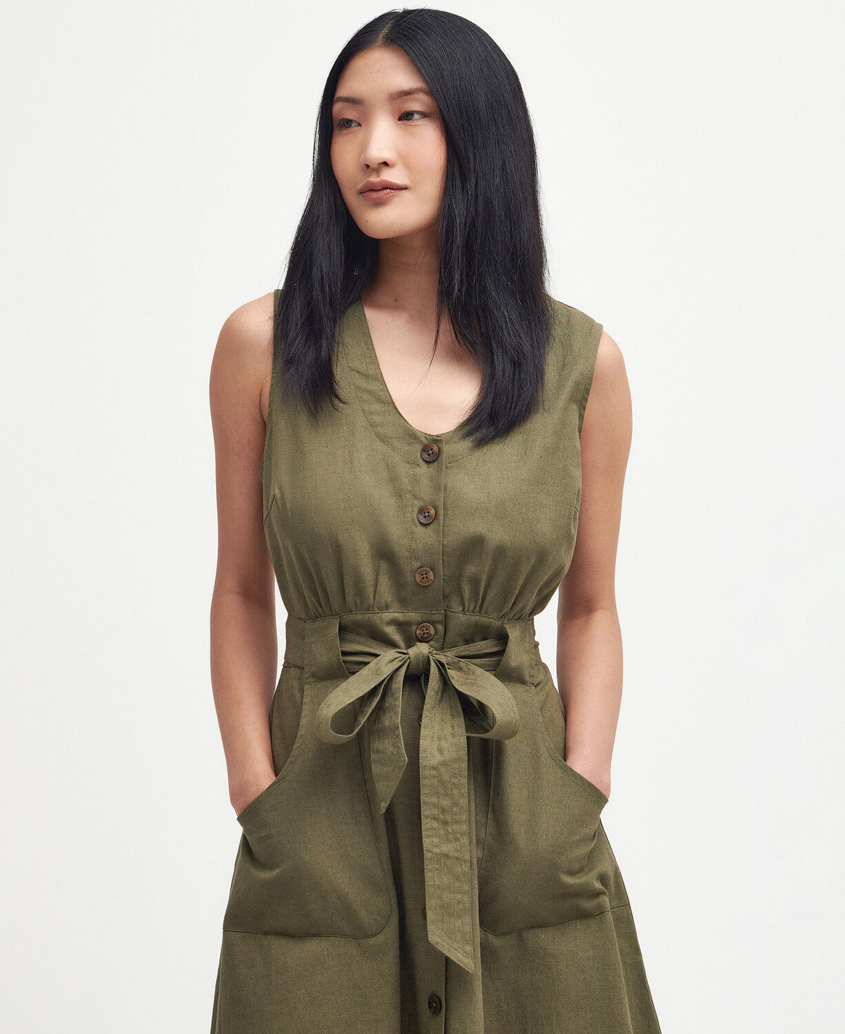 Barbour Rutherglen Midi Dress - Khaki