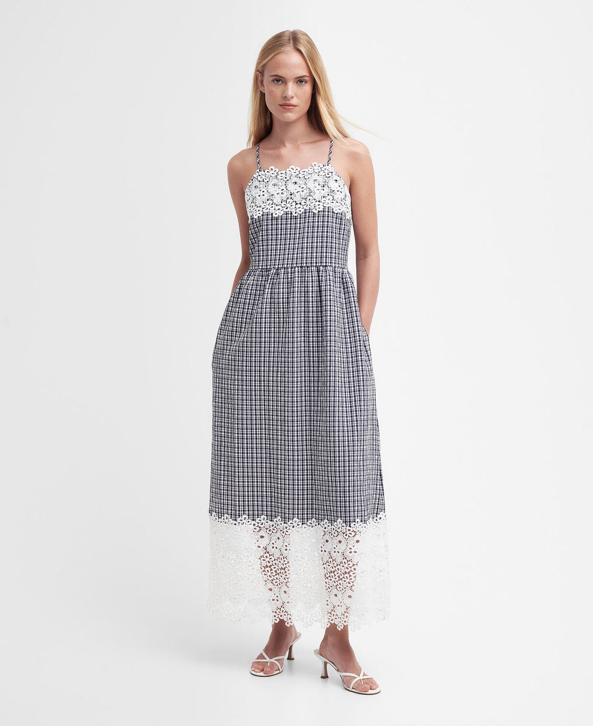 Barbour Glamis Midi Dress - Navy Check