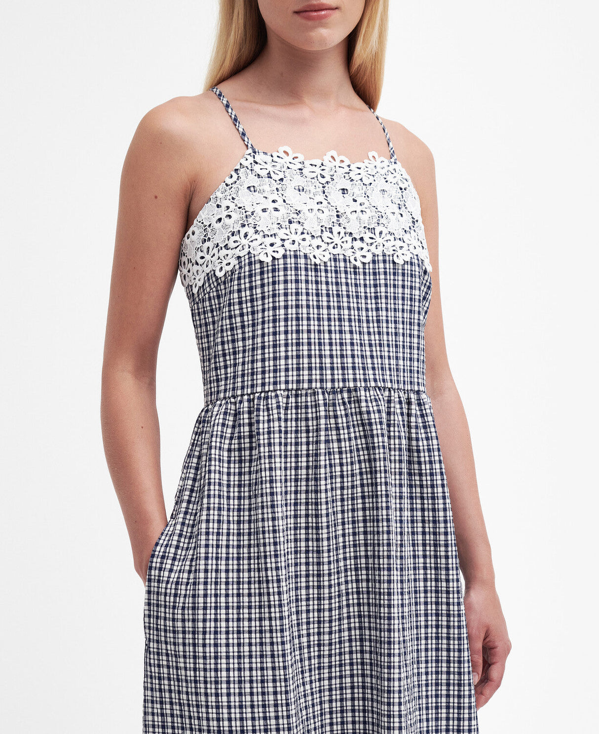 Barbour Glamis Midi Dress - Navy Check