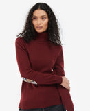 Barbour Pendle Roll Collar Sweater - Burgundy