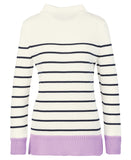 Barbour Stripe Guernsey Knit Sweater - Off White