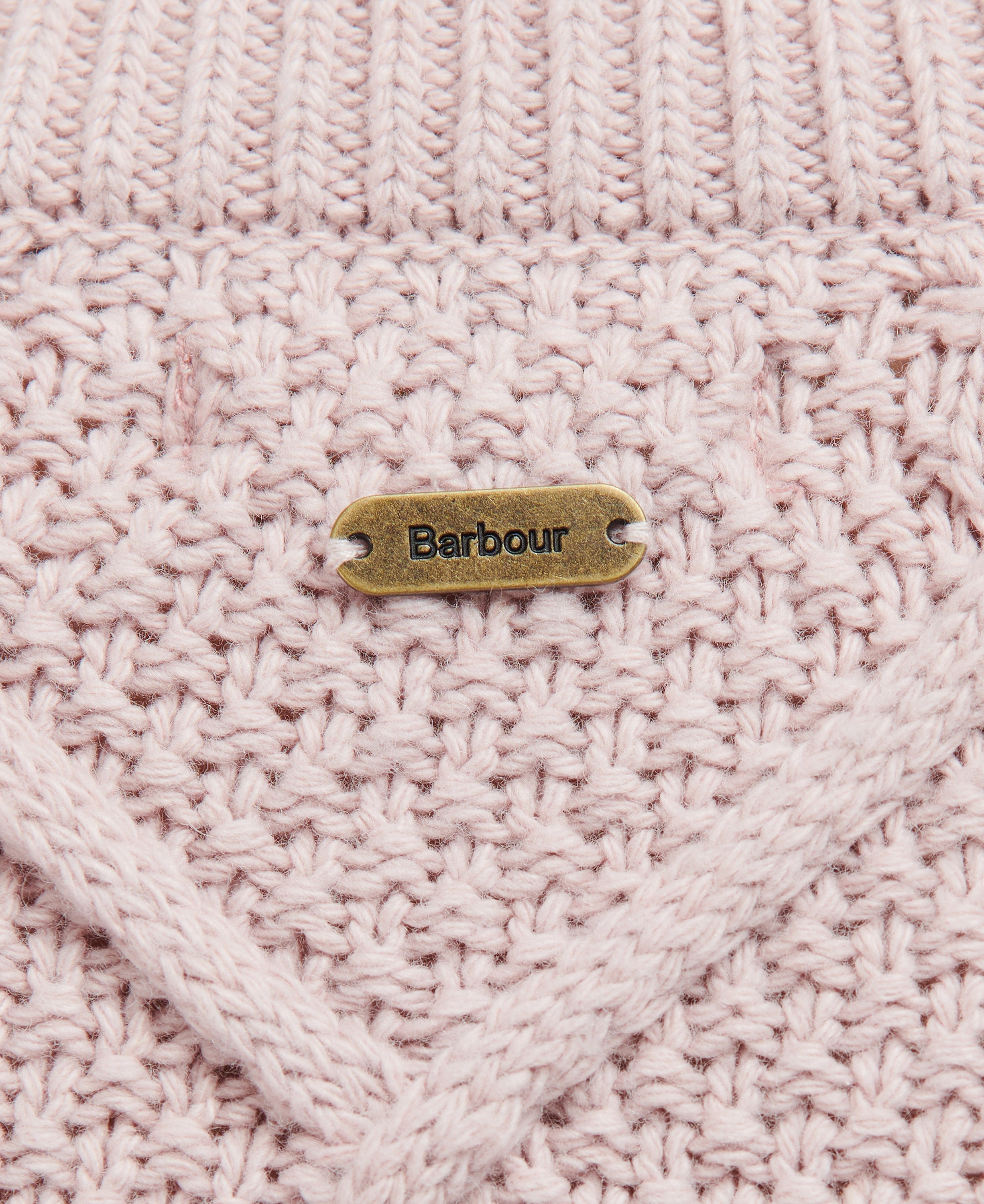 Barbour Burne Roll Neck Knit Sweatshirt - Rosewater