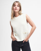 Barbour Charlene Sleeveless Knitted Jumper - Antique White