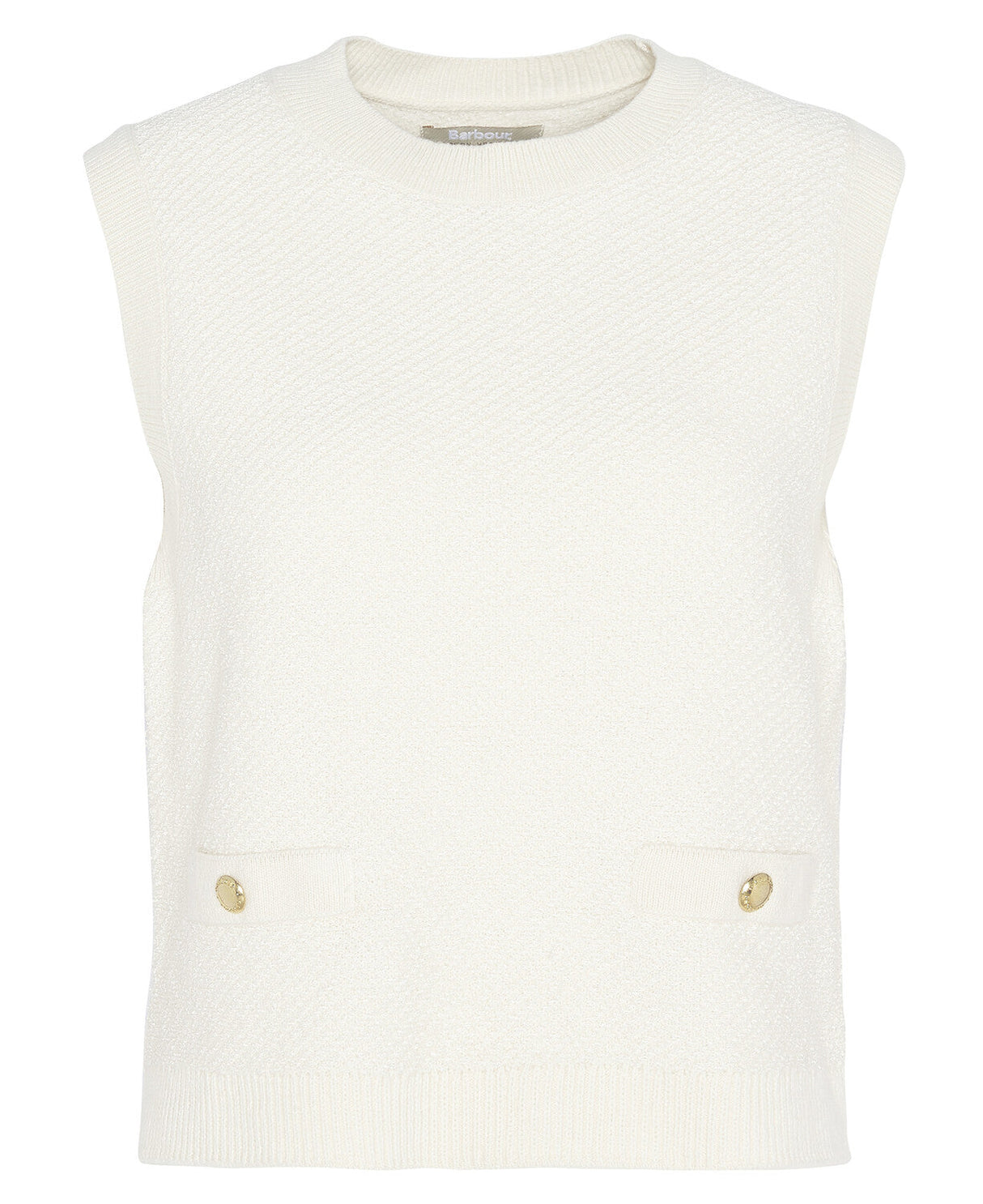 Barbour Charlene Sleeveless Knitted Jumper - Antique White