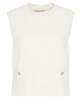 Barbour Charlene Sleeveless Knitted Jumper - Antique White