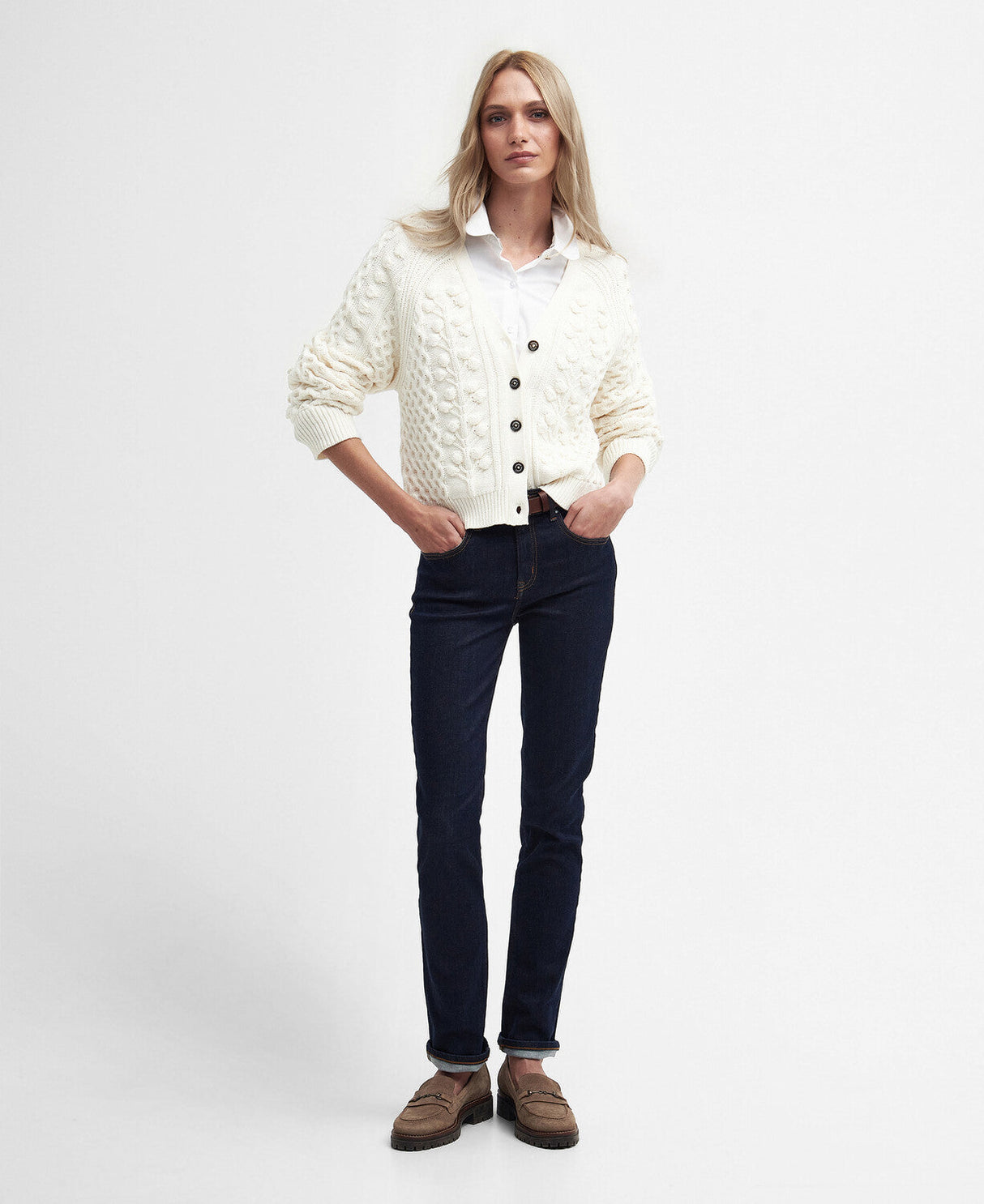 Barbour Wallflower Knitted Cardigan - Aran