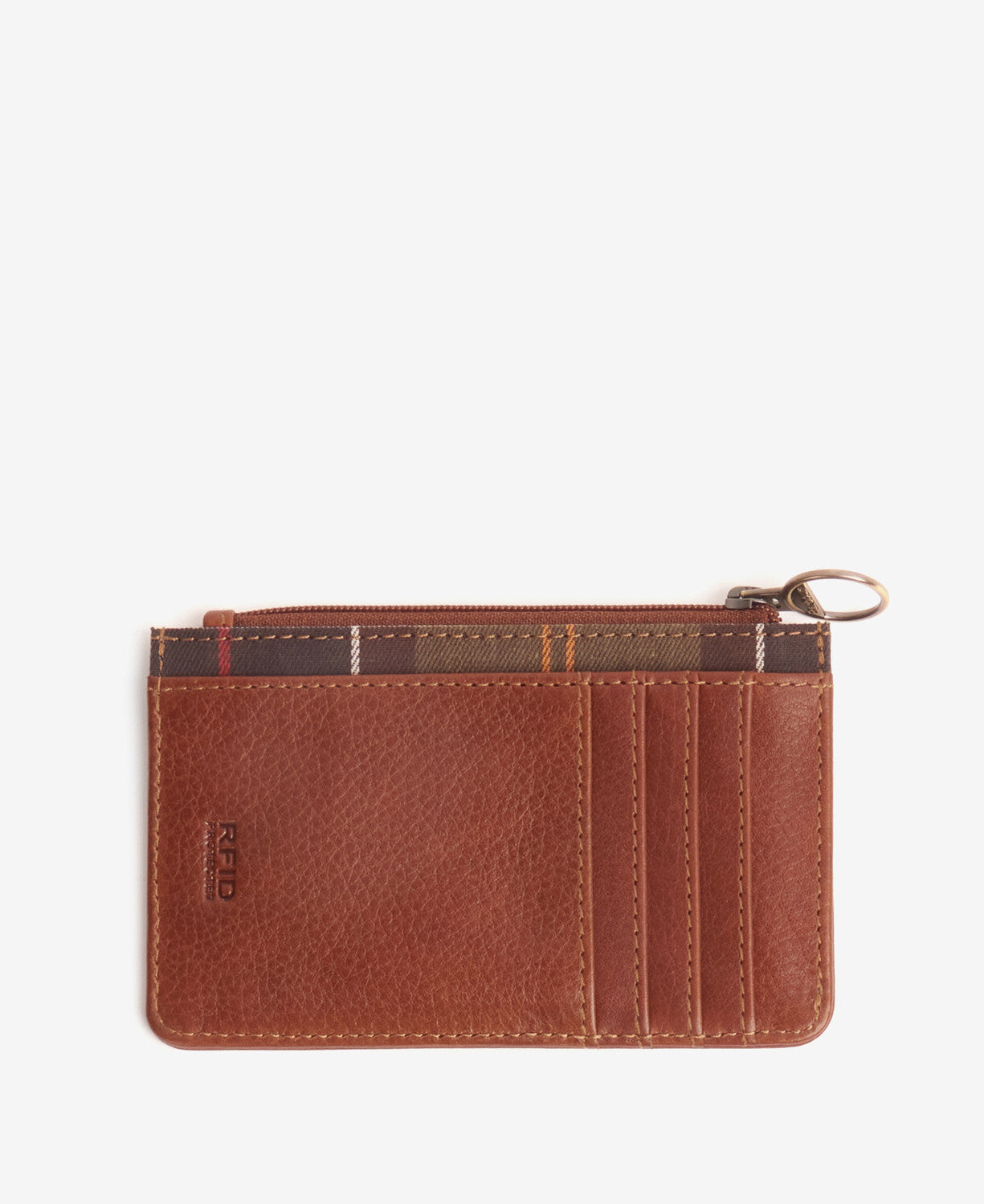 Barbour Laire Leather Card Holder - Brown/Classic