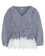 Barbour Glamis Top - Navy Check