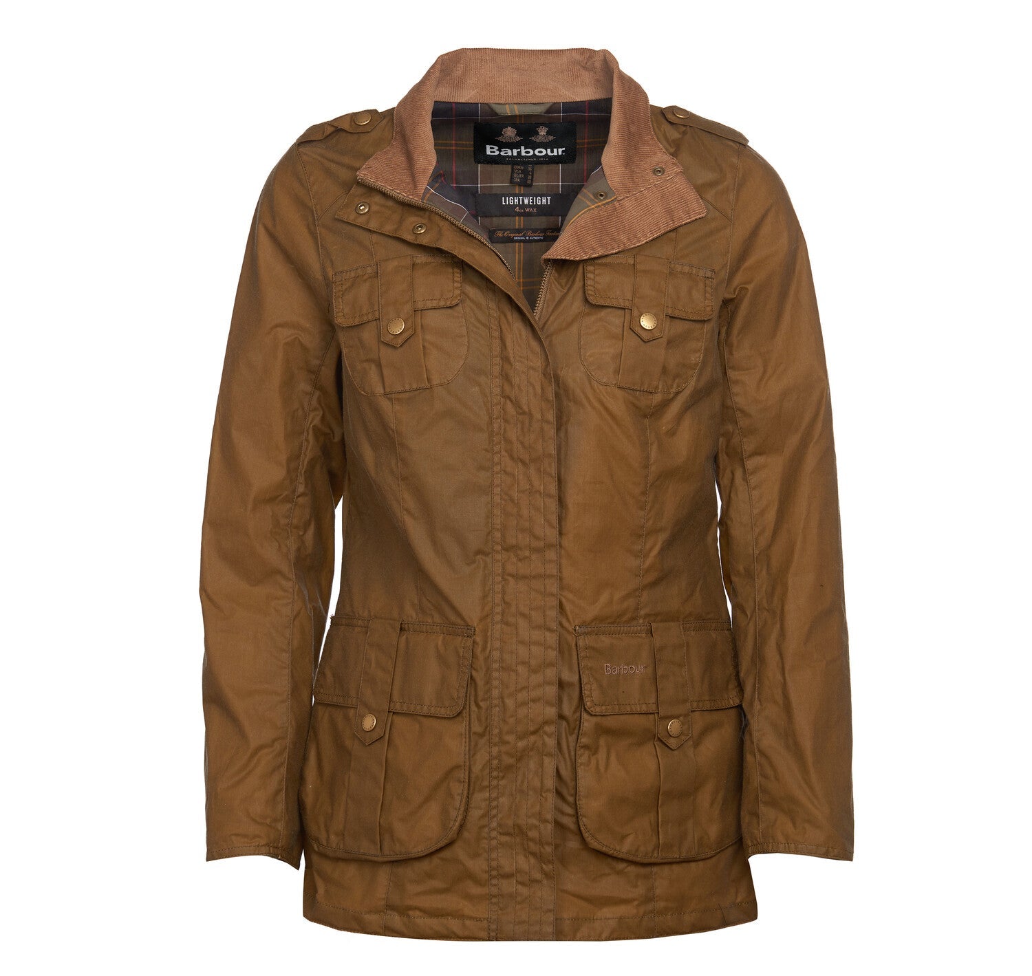 Barbour Defence Lightweight Wax Jacket - Sand/Classic