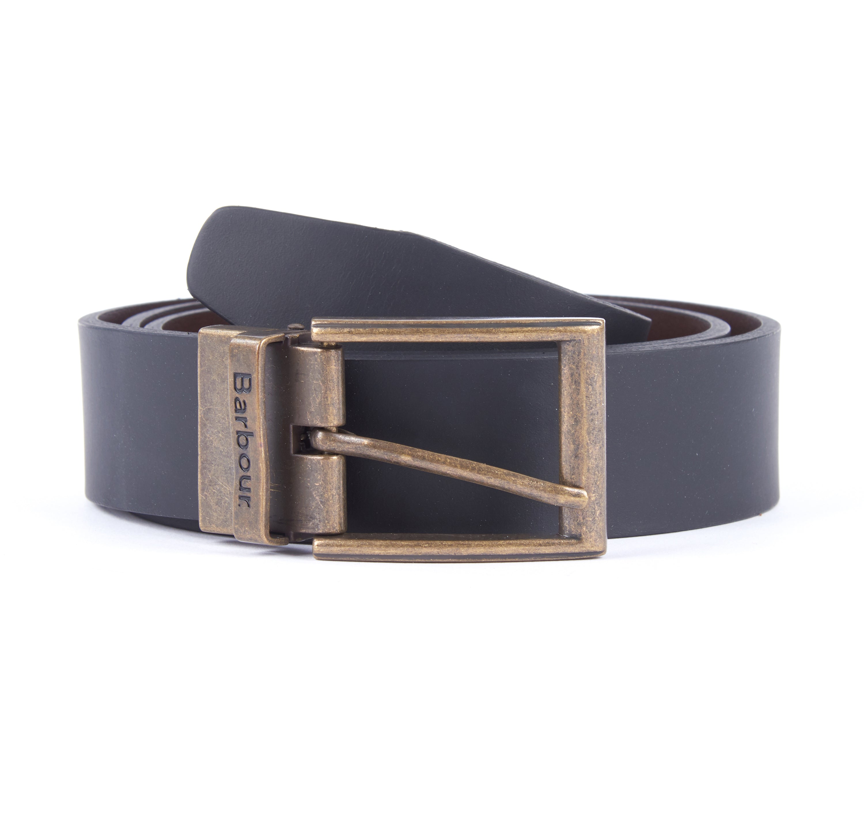 Barbour Reversible Leather Belt Giftbox - Black