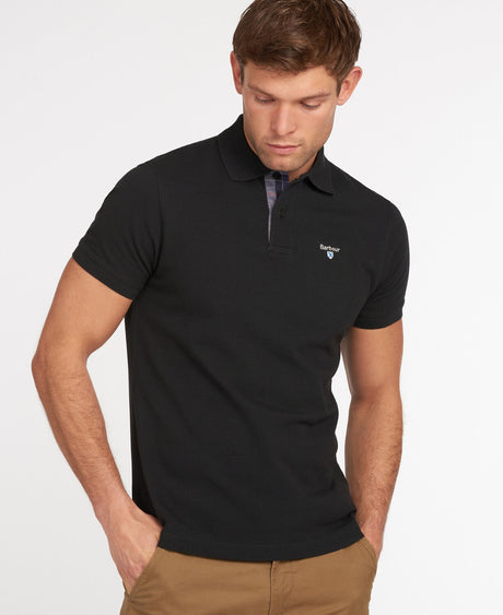 Barbour Tartan Pique Polo - Black/Modern