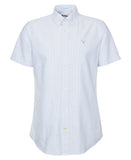 Barbour Striped Oxtown S/S Tailored Shirt - Sky Blue