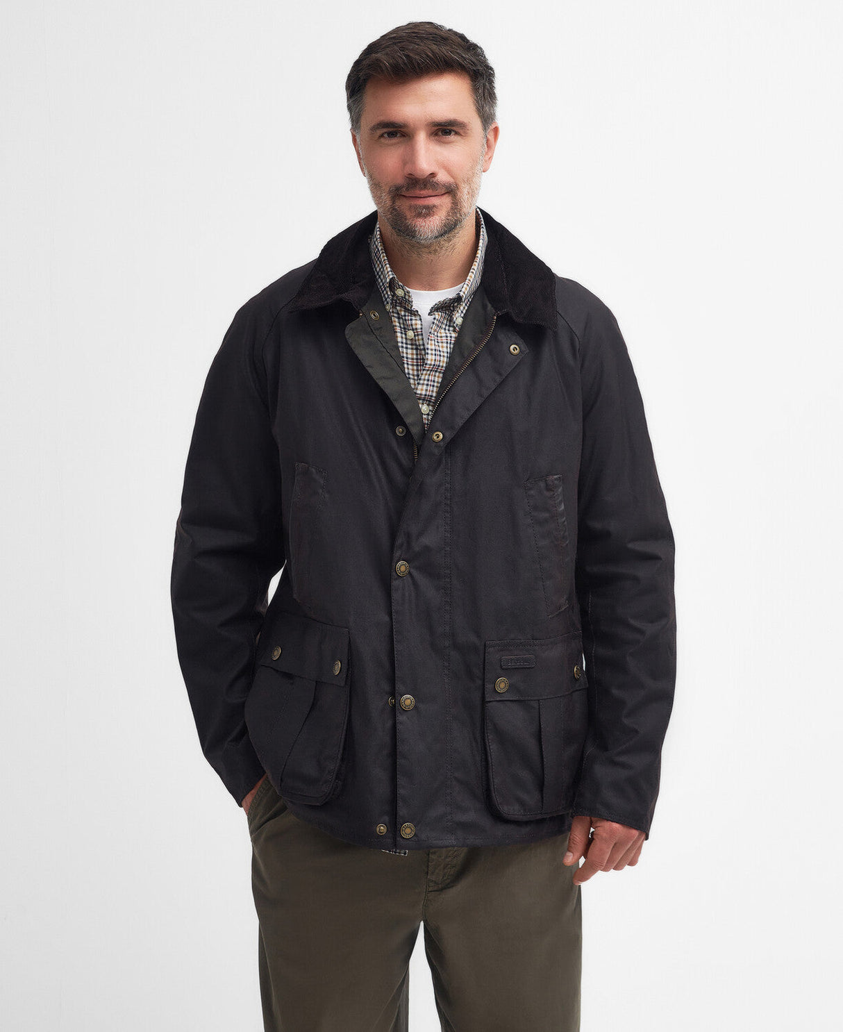 Barbour Halton Wax Jacket - Rustic Brown