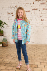 Lighthouse Olivia Girls Coat - Blue Fairground