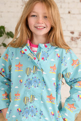 Lighthouse Olivia Girls Coat - Blue Fairground