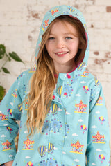 Lighthouse Olivia Girls Coat - Blue Fairground