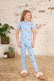 Lighthouse Girls Pyjamas - Blue Animal Print