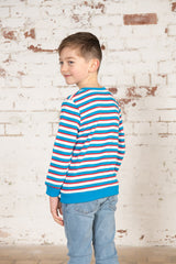 Lighthouse Boys Finn Sweat - Blue Red Stripe