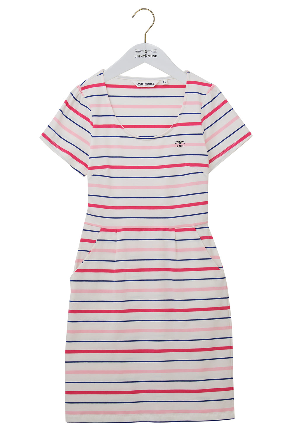 Lighthouse Ladies Lydia Dress - Pink Stripe