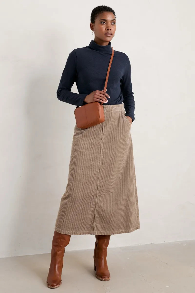 Seasalt Landing Roll Neck Top - Maritime