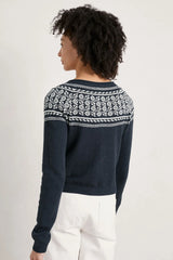 Seasalt Sweet Pea Cardigan-Tapestries Inkwell 
Ecru*