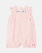 Joules Lily Woven Romper - Pink Stripe