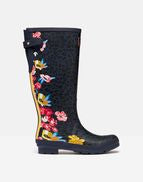 Joules Wellies - Navy Floral Leopard