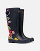 Joules Wellies - Navy Floral Leopard