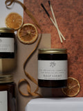 Half Light Scented Soy Candle In Amber Jar - Medium